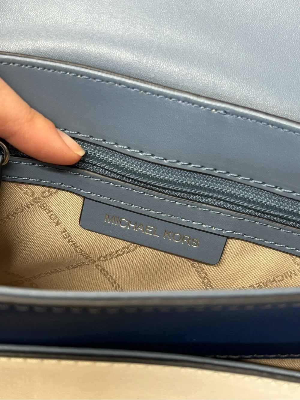 Michael Kors Bradshaw Medium Colorblock Leather Messenger Bag